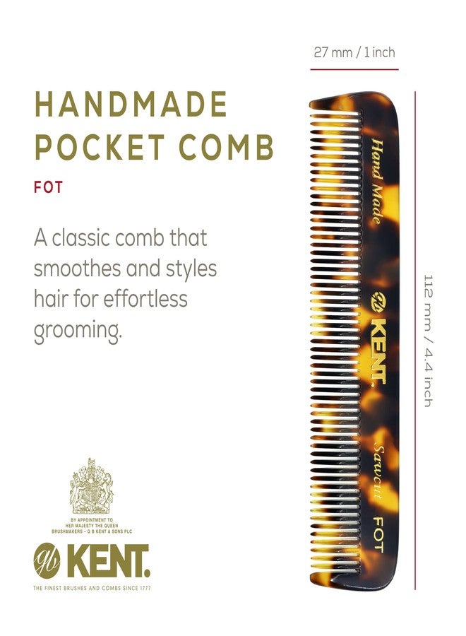 Kent 81T FOT Tokyo Yellow Beard Pocket Comb Set for Men - Beard Kit for Travel and Home, Mustache Comb for Men, Mini Comb Beard Combs for Mens Grooming, Sawcut Hand polished Made in England - Image 2